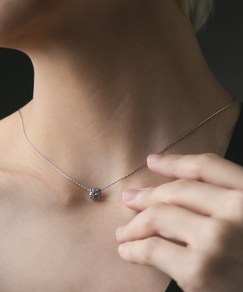 Os accessory（オズアクセサリー）の「Os　-オズ-　【金属アレルギー対応】一粒ストーン40センチネックレス（ネックレス・レディース・ゴールド/シルバー・ONE SIZE）」の12枚目の写真