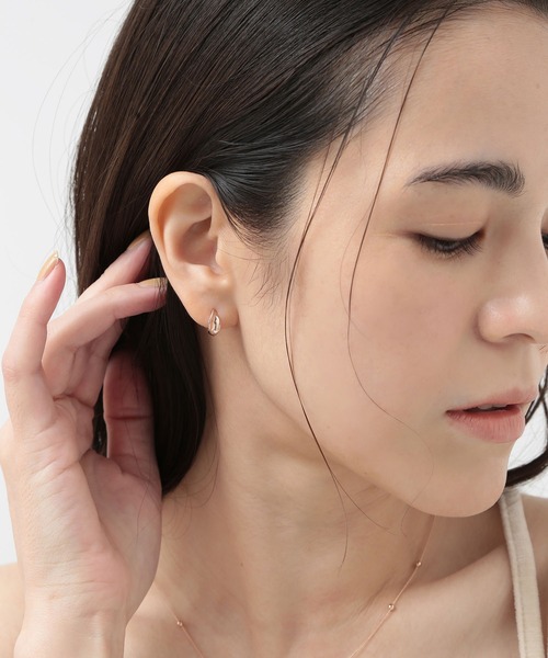 CALIN STANDARD(カリンスタンダード)の「◆金属アレルギー対応◆◆made in japan◆【片手でスムースワンタッチ】リーフ ミニスムースピアス(ピアス(両耳用)・レディース・ゴールド/ピンクゴールド/シルバー・FREE)」の10枚目の写真