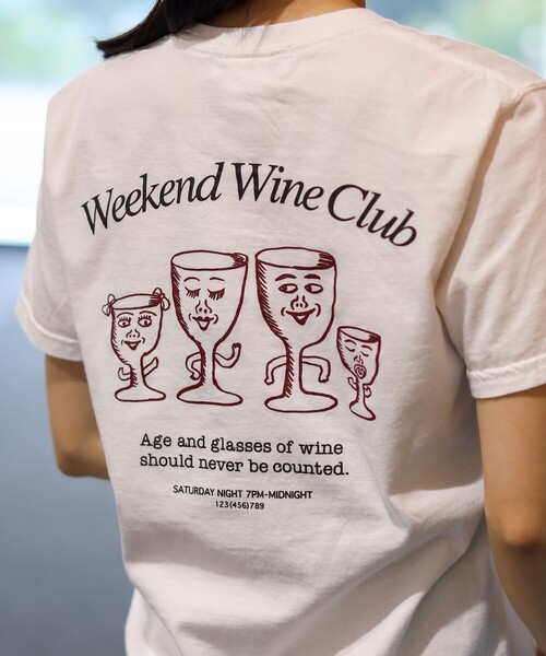 HONGAMA / Weekend Wine Club Tee（Tシャツ/カットソー）｜TOKYO