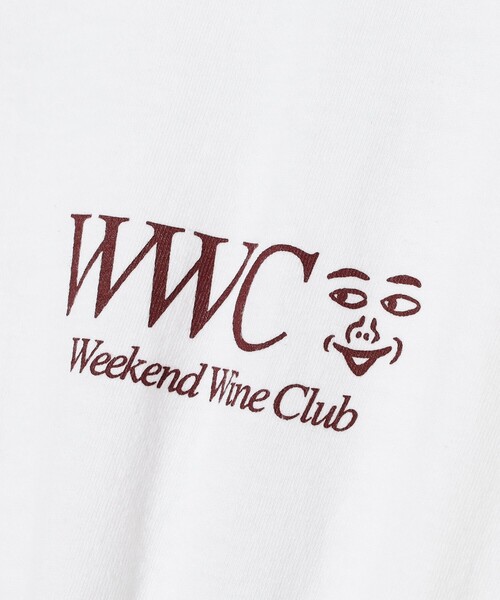 TOKYO CULTUART by BEAMS（トウキョウカルチャートバイビームス）の「HONGAMA / Weekend Wine Club Tee（Tシャツ/カットソー・メンズ・ワイン/ホワイト・LARGE/X-LARGE/SMALL/MEDIUM）」の10枚目の写真