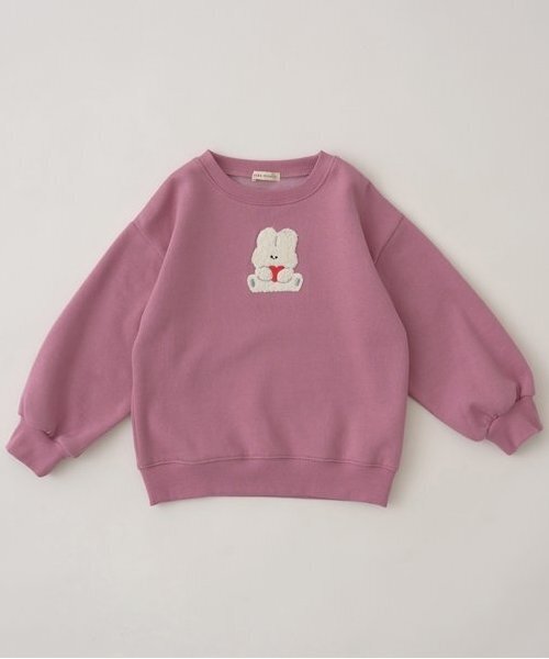 Lycee mine（リセマイン）の「【毛玉バイバイ裏起毛裏毛】サガラ刺しゅうスウェット（スウェット・キッズ・フューシャピンク/ブルーグレー/ライトグリーン/オートミール・100cm/110cm/120cm/130cm/140cm/150cm）」の6枚目の写真