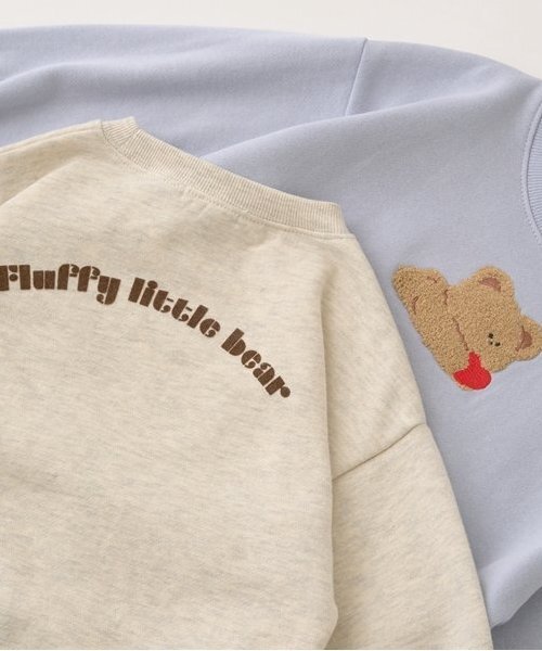 Lycee mine（リセマイン）の「【毛玉バイバイ裏起毛裏毛】サガラ刺しゅうスウェット（スウェット・キッズ・フューシャピンク/ブルーグレー/ライトグリーン/オートミール・100cm/110cm/120cm/130cm/140cm/150cm）」の9枚目の写真