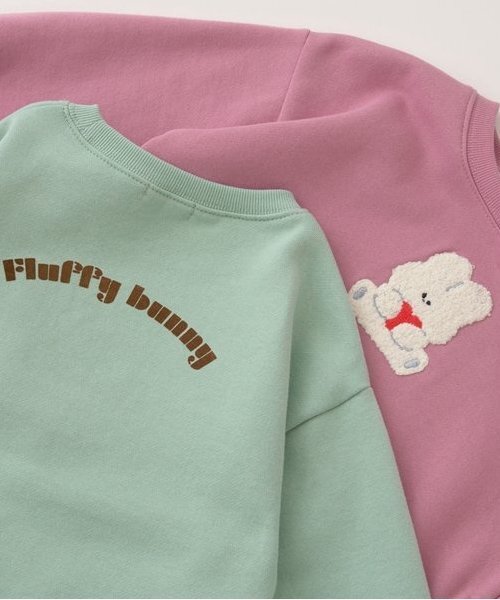 Lycee mine（リセマイン）の「【毛玉バイバイ裏起毛裏毛】サガラ刺しゅうスウェット（スウェット・キッズ・フューシャピンク/ブルーグレー/ライトグリーン/オートミール・100cm/110cm/120cm/130cm/140cm/150cm）」の10枚目の写真