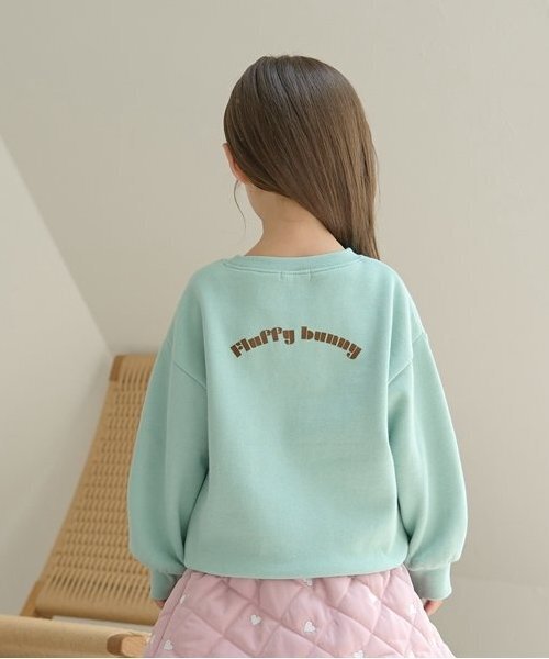 Lycee mine（リセマイン）の「【毛玉バイバイ裏起毛裏毛】サガラ刺しゅうスウェット（スウェット・キッズ・フューシャピンク/ブルーグレー/ライトグリーン/オートミール・100cm/110cm/120cm/130cm/140cm/150cm）」の16枚目の写真