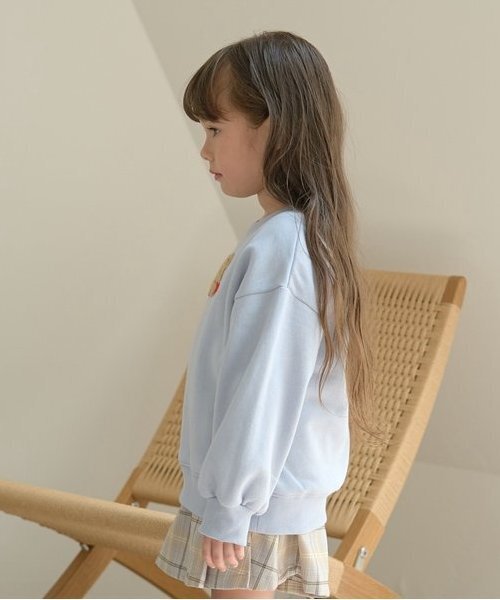 Lycee mine（リセマイン）の「【毛玉バイバイ裏起毛裏毛】サガラ刺しゅうスウェット（スウェット・キッズ・フューシャピンク/ブルーグレー/ライトグリーン/オートミール・100cm/110cm/120cm/130cm/140cm/150cm）」の18枚目の写真