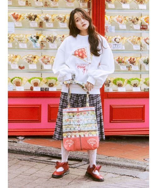 【セール】【マリオンクレープコラボ】ショーウィンドウプリントトートBag（トートバッグ）｜merry jenny（メリージェニー）