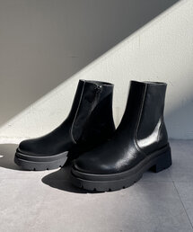 LOUNGEDRESS | 【GALENA/ガレナ】レザーフラットショートブーツ(ブーツ)