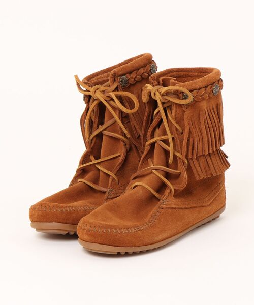 【ミネトンカ MINNETONKA】 ダブルフリンジ トランパー ブーツ