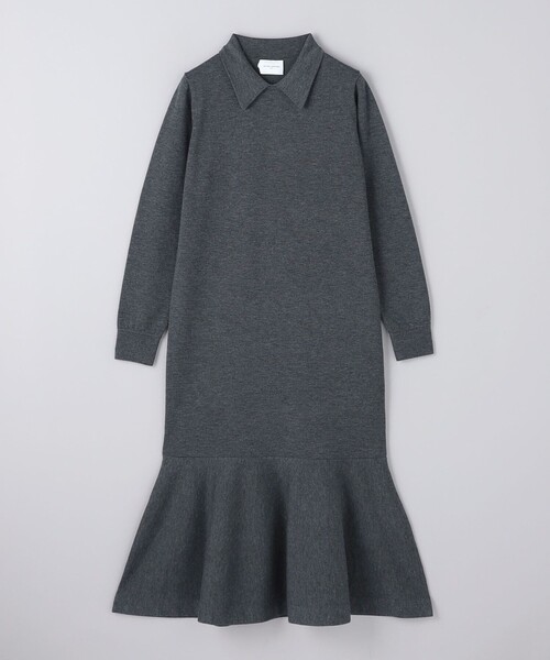 UNITED ARROWS（ユナイテッドアローズ）の「ポロニット ペプラム ロングワンピース（ワンピース・レディース・ダークグレー/ブラック・FREE）」の12枚目の写真