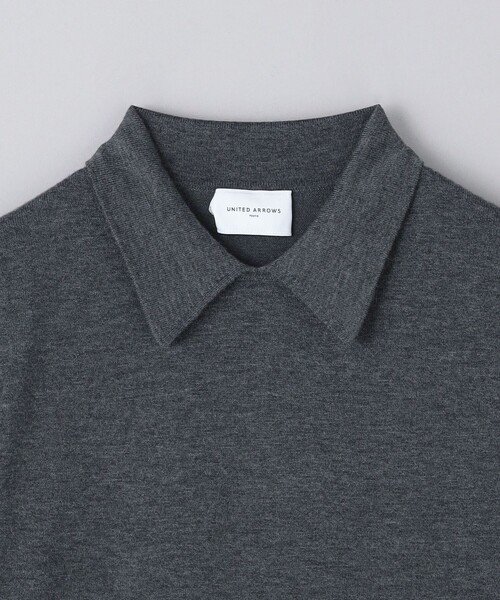 UNITED ARROWS（ユナイテッドアローズ）の「ポロニット ペプラム ロングワンピース（ワンピース・レディース・ダークグレー/ブラック・FREE）」の14枚目の写真