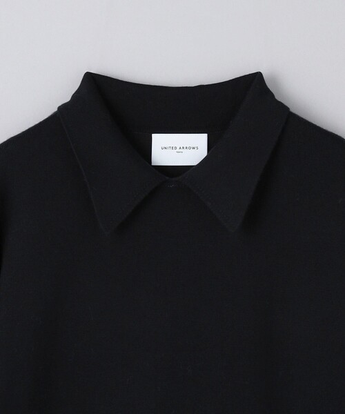 UNITED ARROWS（ユナイテッドアローズ）の「ポロニット ペプラム ロングワンピース（ワンピース・レディース・ダークグレー/ブラック・FREE）」の3枚目の写真