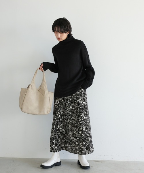 itto...（イット）の「袖リブタートルニットセーター（ニット/セーター・レディース・ブラック/モカ/グリーン・M）」の11枚目の写真