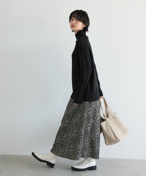 itto...（イット）の「袖リブタートルニットセーター（ニット/セーター・レディース・ブラック/モカ/グリーン・M）」の12枚目の写真