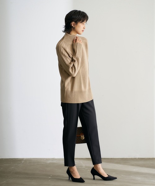 itto...（イット）の「袖リブタートルニットセーター（ニット/セーター・レディース・ブラック/モカ/グリーン・M）」の17枚目の写真