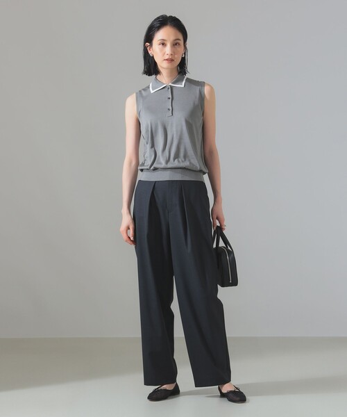 【2025年今期新品・未使用】SLOANE スローン ノースリーブクルーネック セール】SLOANE / 別注 シルク ポロ ノースリーブ（ニット