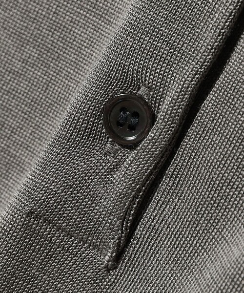 SLOANE（スローン）の「SLOANE / 別注 シルク ポロ ノースリーブ（ニット/セーター・レディース・グレー/ネイビー・2/1）」の18枚目の写真