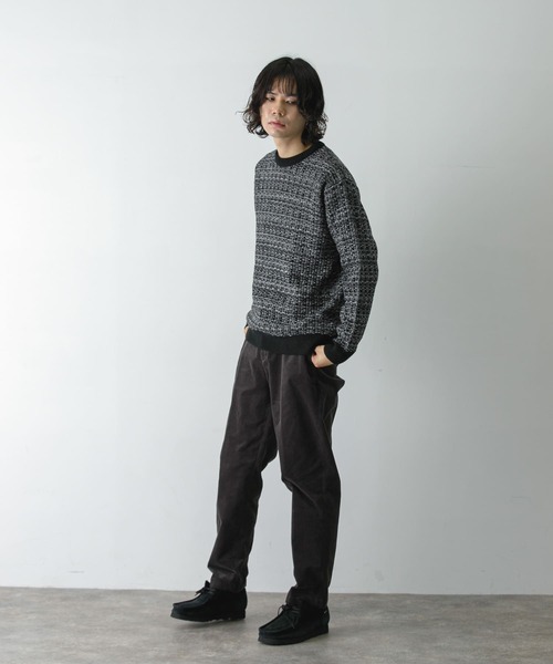 URBAN RESEARCH DOORS（アーバンリサーチドアーズ）の「ツイードライク ジャガードニット（ニット/セーター・メンズ・ブラック/ブラウン/ブルー・MEDIUM/LARGE）」の20枚目の写真