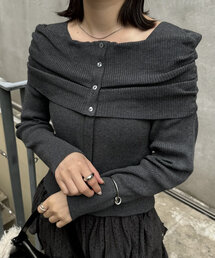 mline | [mline]オフショルデザインリブニット(ニット/セーター)