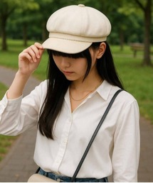 M2SUQARED（エムツースクエア）の「【M2SUQARED/エムツースクエア】フェイクレザーブリム切替キャスケット（キャスケット）」