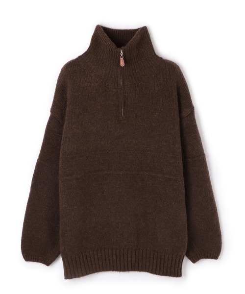 high neck half zip knit/ハイネックハーフジップニット（ニット