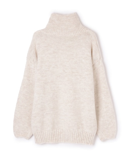 high neck half zip knit/ハイネックハーフジップニット（ニット