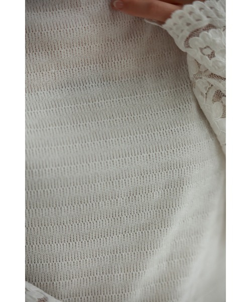 cawaii(カワイイ)の「デコルテと手元に映える白花レースカットソートップス(Tシャツ/カットソー・レディース・ホワイト・FREE)」の13枚目の写真