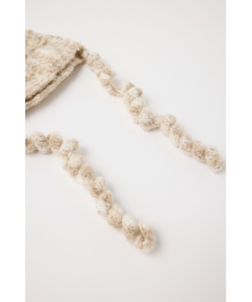 MOUSSY（マウジー）の「FLUFFY CROCHET HEAD キャップ（ニットキャップ/ビーニー・レディース・ベージュ/レッド・FREE）」の8枚目の写真