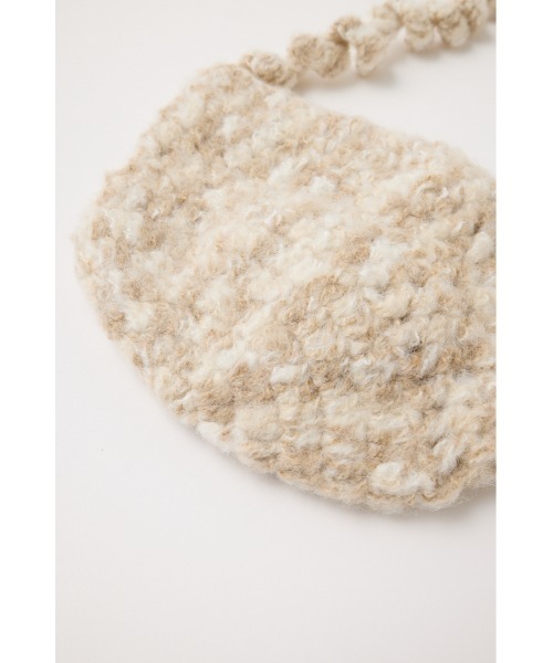 MOUSSY（マウジー）の「FLUFFY CROCHET HEAD キャップ（ニットキャップ/ビーニー・レディース・ベージュ/レッド・FREE）」の10枚目の写真