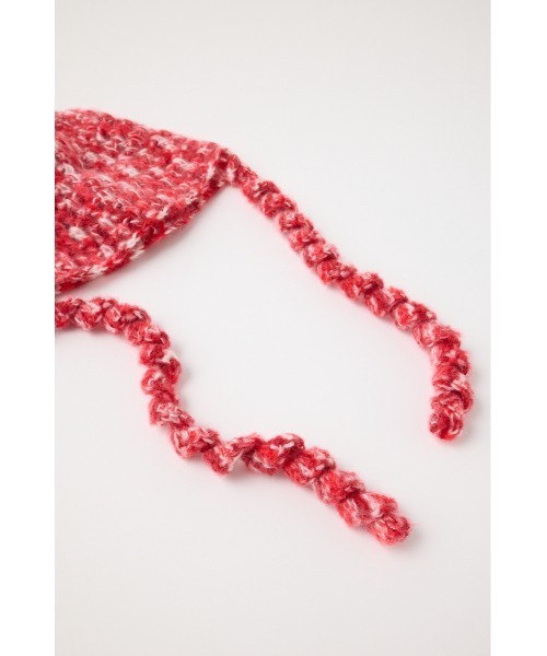 MOUSSY（マウジー）の「FLUFFY CROCHET HEAD キャップ（ニットキャップ/ビーニー・レディース・ベージュ/レッド・FREE）」の14枚目の写真
