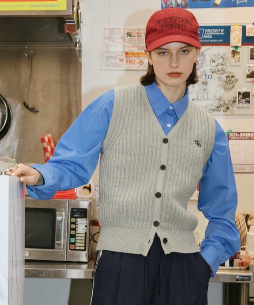 Auntie Rosa Holiday(アンティローザホリデー)の「刺繍Vニットベスト(ベスト・レディース・グレー/ブラック・FREE)」の20枚目の写真