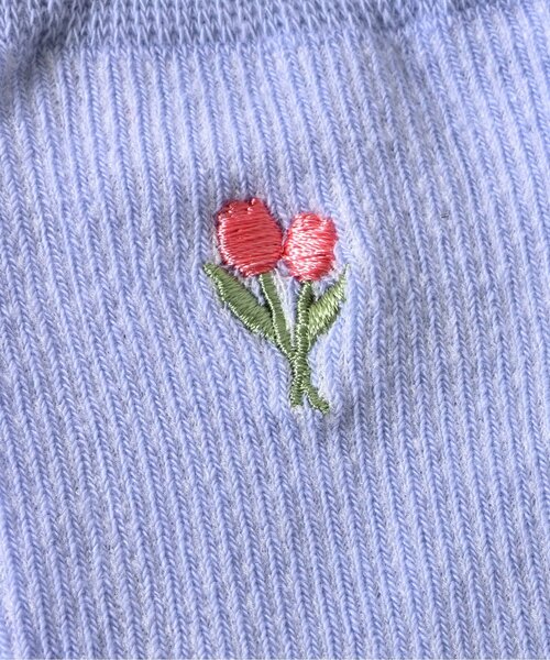 apres les cours(アプレレクール)の「ワンポイント刺繍ソックス(ソックス/靴下・キッズ・ブラック/ラベンダー/サックスブルー/アイボリー・12/15 /18/21)」の8枚目の写真