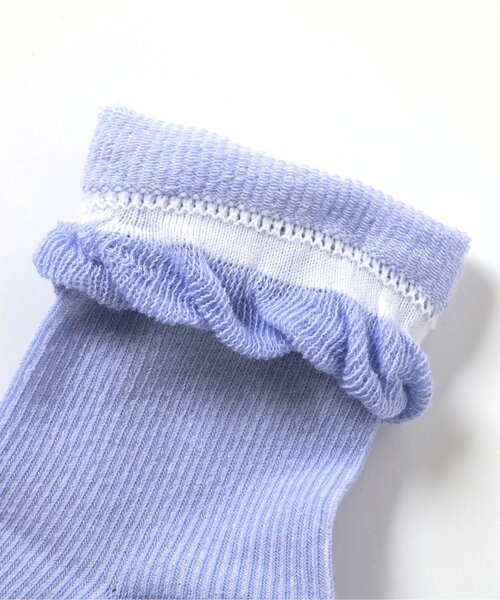 apres les cours(アプレレクール)の「ワンポイント刺繍ソックス(ソックス/靴下・キッズ・ブラック/ラベンダー/サックスブルー/アイボリー・12/15 /18/21)」の9枚目の写真
