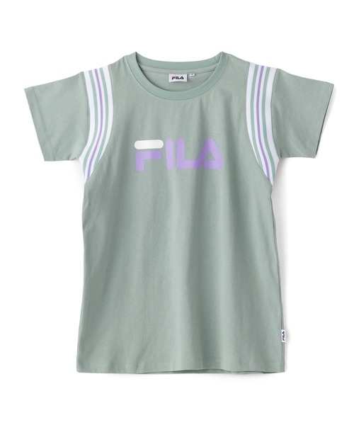 FILA（フィラ）の「コンパクトシャツ（Tシャツ/カットソー・レディース・ブルー/サックスブルー/ホワイト・M/L/LL）」の6枚目の写真