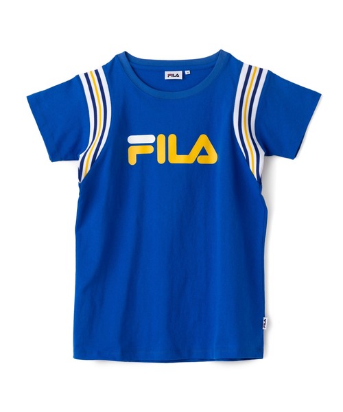 FILA（フィラ）の「コンパクトシャツ（Tシャツ/カットソー・レディース・ブルー/サックスブルー/ホワイト・M/L/LL）」の7枚目の写真