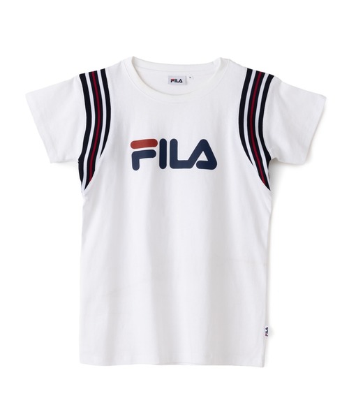 FILA（フィラ）の「コンパクトシャツ（Tシャツ/カットソー・レディース・ブルー/サックスブルー/ホワイト・M/L/LL）」の5枚目の写真