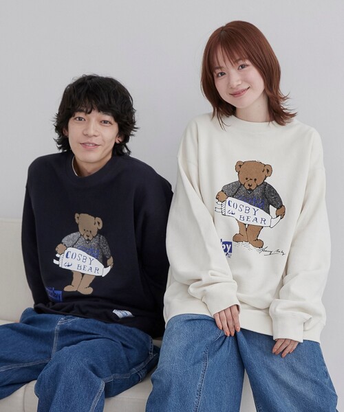 coen（コーエン）の「COSBY（コスビー）別注 　ベアプリントスウェット（スウェット・メンズ・ネイビー/ナチュラル・M/L/XL）」の21枚目の写真