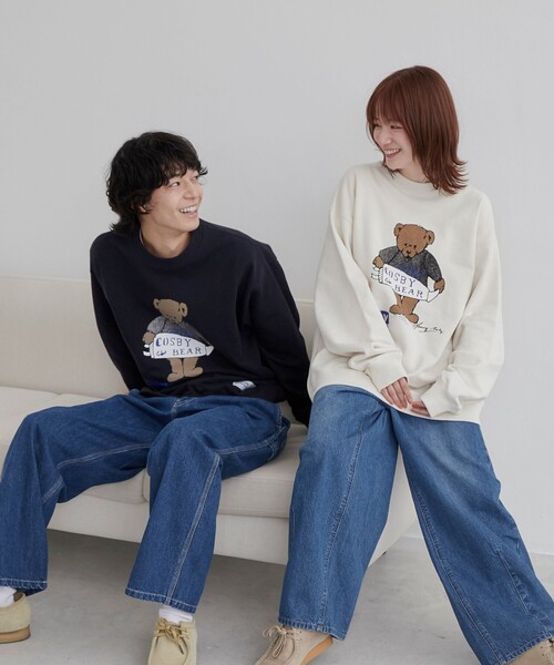 coen（コーエン）の「COSBY（コスビー）別注 　ベアプリントスウェット（スウェット・メンズ・ネイビー/ナチュラル・M/L/XL）」の20枚目の写真