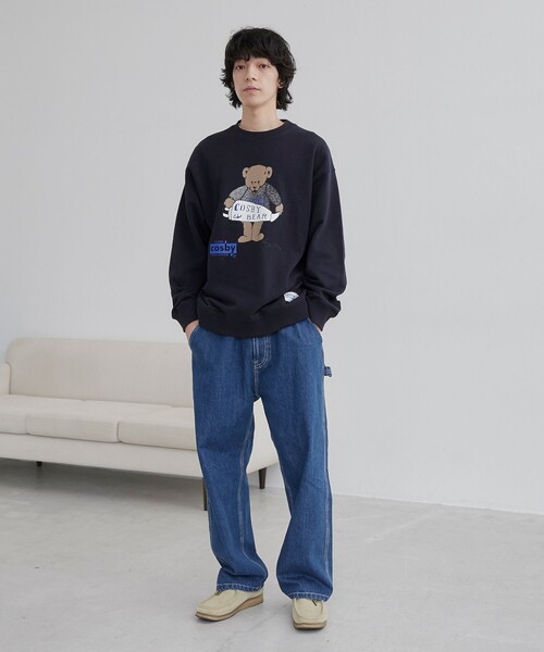 coen（コーエン）の「COSBY（コスビー）別注 　ベアプリントスウェット（スウェット・メンズ・ネイビー/ナチュラル・M/L/XL）」の19枚目の写真