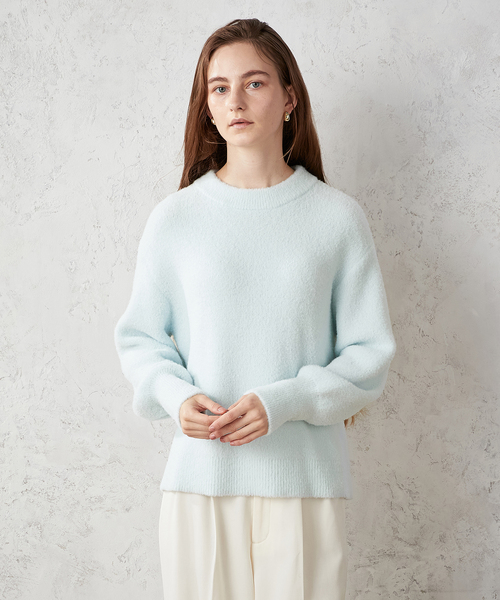 LE SOUK HOLIDAY(ルスークホリデー)の「【洗濯可能】シャギーニットプルオーバー(ニット/セーター・レディース・サックスブルー/ブラック/ベージュ・M/L)」の15枚目の写真