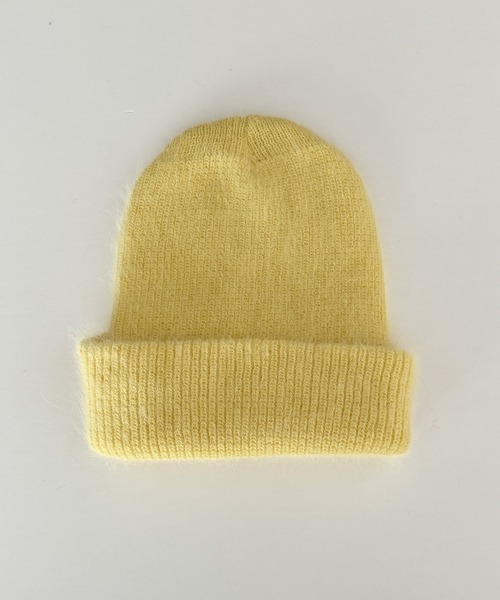 CANAL JEAN(キャナルジーン)の「El mar アンゴラ混シャギーニットCAP(ニットキャップ/ビーニー・レディース・イエロー/ブルー/チャコールグレー/ブラウン/ピンク/ホワイト・ONE SIZE)」の9枚目の写真