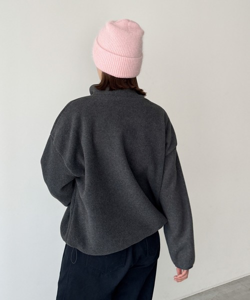 CANAL JEAN(キャナルジーン)の「El mar アンゴラ混シャギーニットCAP(ニットキャップ/ビーニー・レディース・イエロー/ブルー/チャコールグレー/ブラウン/ピンク/ホワイト・ONE SIZE)」の13枚目の写真