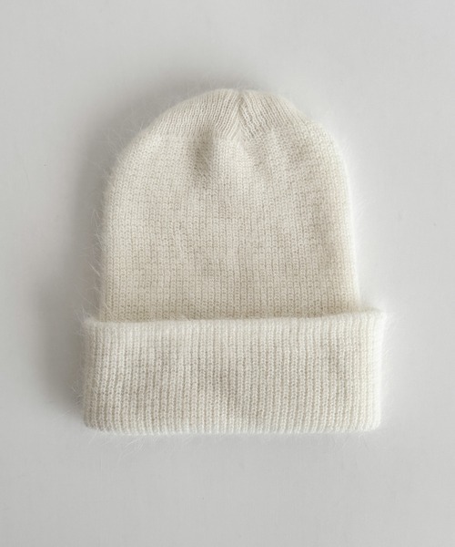 CANAL JEAN(キャナルジーン)の「El mar アンゴラ混シャギーニットCAP(ニットキャップ/ビーニー・レディース・イエロー/ブルー/チャコールグレー/ブラウン/ピンク/ホワイト・ONE SIZE)」の14枚目の写真