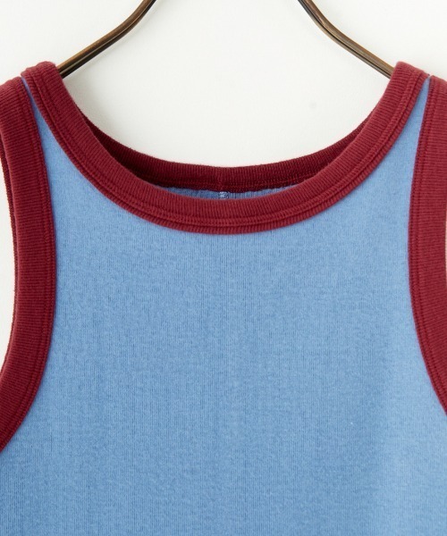 NOIR FABRIK（ヌワールファブリック）の「[NOIR FABRIK/ヌワールファブリック] コットンフライス アメリカンスリーブタンクトップ（タンクトップ・レディース・オフホワイト/サックスブルー/スミクロ/ナチュラル・0/1）」の5枚目の写真