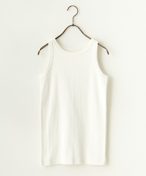 NOIR FABRIK（ヌワールファブリック）の「[NOIR FABRIK/ヌワールファブリック] コットンフライス アメリカンスリーブタンクトップ（タンクトップ・レディース・オフホワイト/サックスブルー/スミクロ/ナチュラル・0/1）」の12枚目の写真