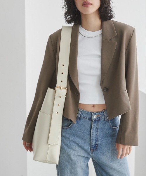 ANGIE（アンジー）の「ワンハンドル２WAYショルダーバッグ（ショルダーバッグ・レディース・アイボリー/ブラック・FREE）」の13枚目の写真