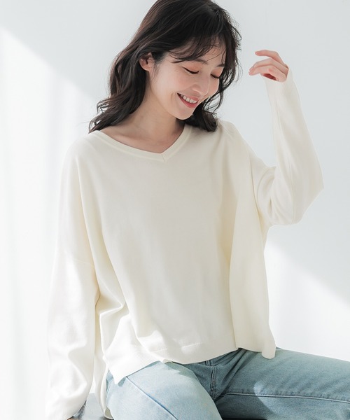 トップス Mintkom AZUL BY MOUSSY | ペプラム5分袖ニットトップス (ニット ) |SHEL