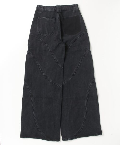 VACANCY（ヴァカンシー）の「ウェーブラインワイドデニム（デニムパンツ・レディース・ブラック/ブルー・SMALL/MEDIUM/LARGE）」の3枚目の写真