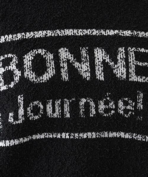 Cutie Blonde（キューティーブロンド）の「ゆるっと抜け感 カールヤーンロゴニット（ニット/セーター・レディース・ブラック/オフホワイト/ライトイエロー系・03/02/01/04）」の18枚目の写真