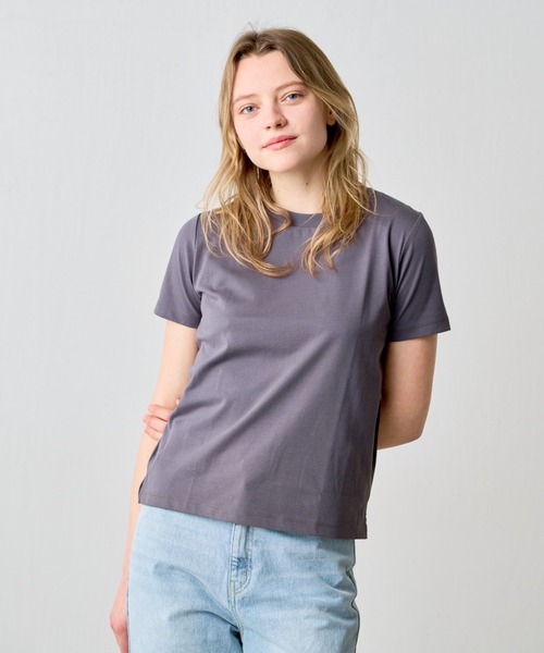 COLONY 2139(コロニートゥーワンスリーナイン)の「プレーティング半袖Tシャツ(Tシャツ/カットソー・レディース・ネイビー/チャコールグレー/グレー/ブラック/ホワイト・LARGE/MEDIUM/SMALL)」の14枚目の写真