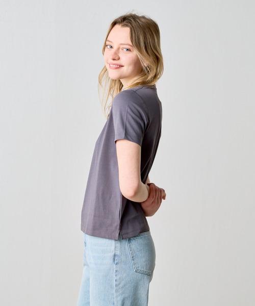 COLONY 2139(コロニートゥーワンスリーナイン)の「プレーティング半袖Tシャツ(Tシャツ/カットソー・レディース・ネイビー/チャコールグレー/グレー/ブラック/ホワイト・LARGE/MEDIUM/SMALL)」の15枚目の写真